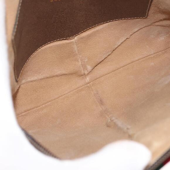 GUCCI GG Supreme Web Sherry Line Bag PVC Beige Gold Red 904 02 047 Auth BA6221 - Picture 10 of 16